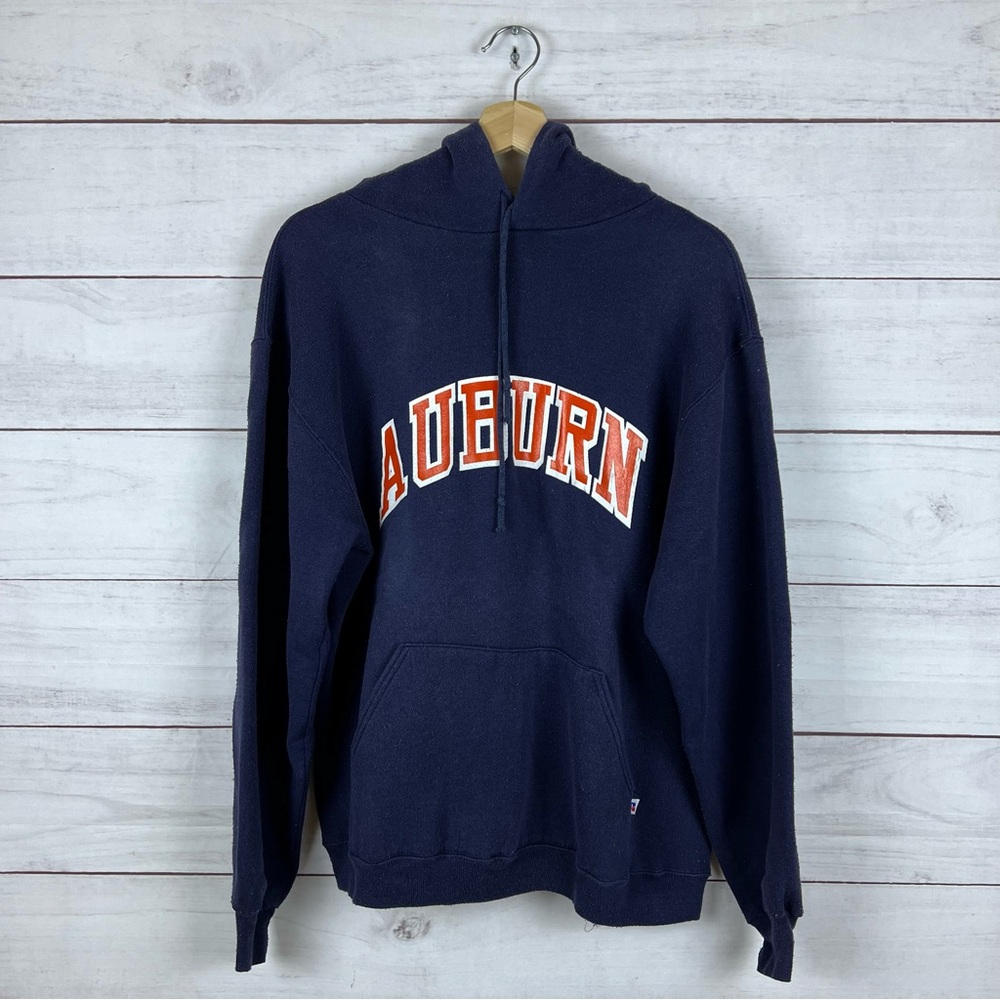 Vintage 80s Auburn Tigers Russell Athletic Hoodie Large